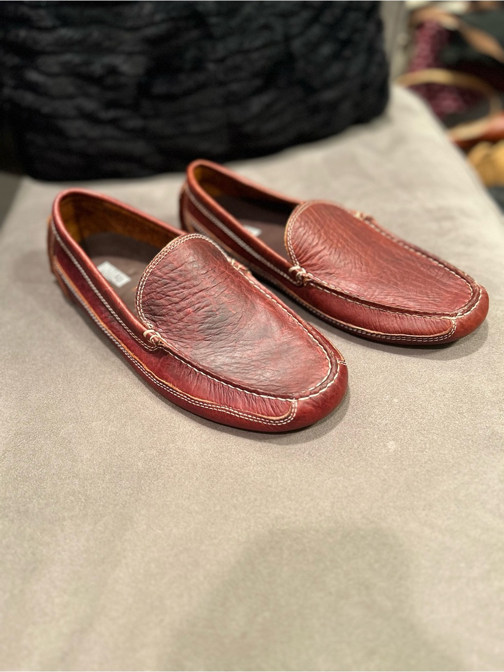 Duluth Trading Co Driving Bison Leather Loafers size 10.5